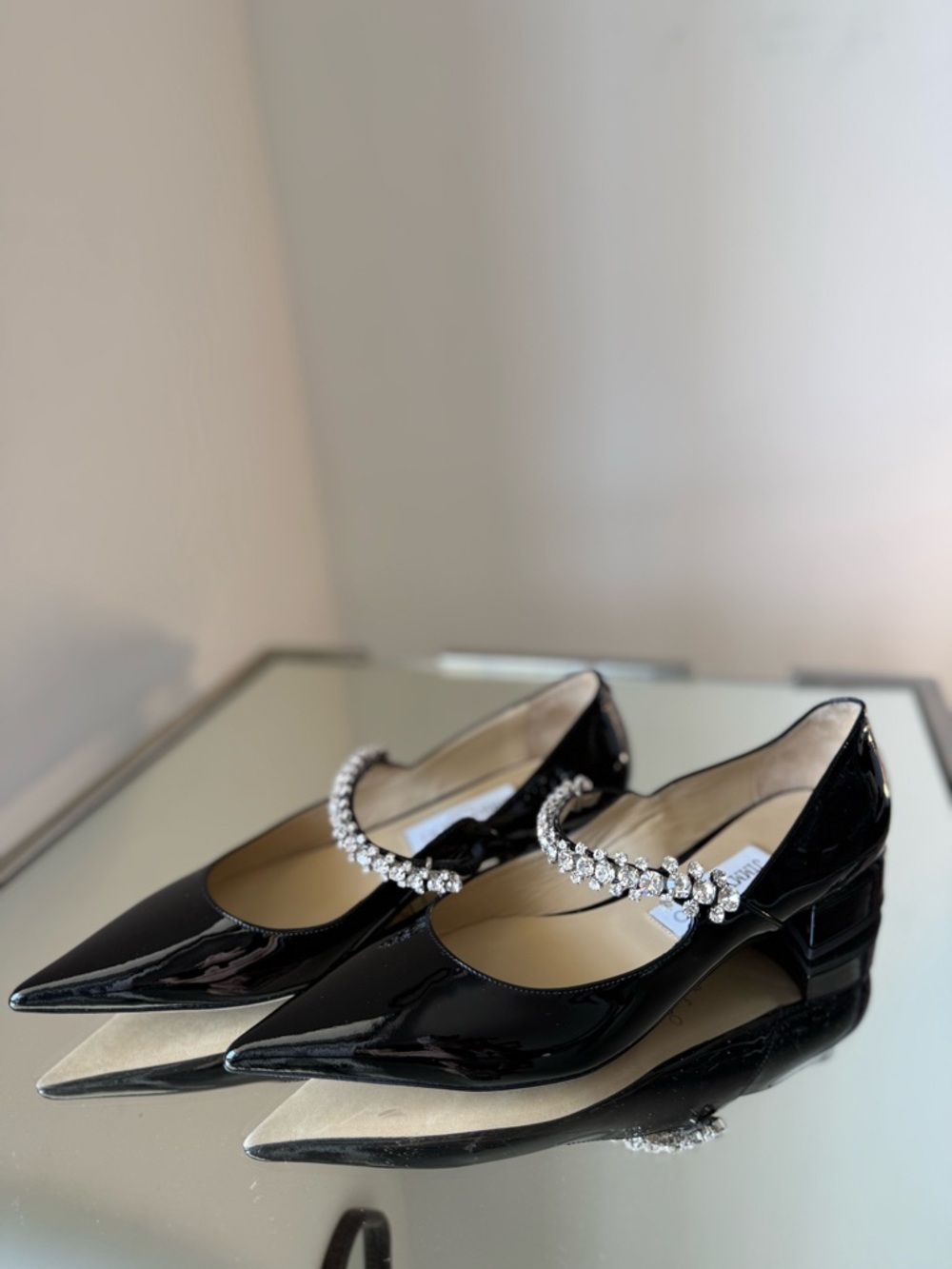New JIMMY CHOO Bing 25 Patent Leather Ballet Flats $1,150 38 - Picture 4 of 10